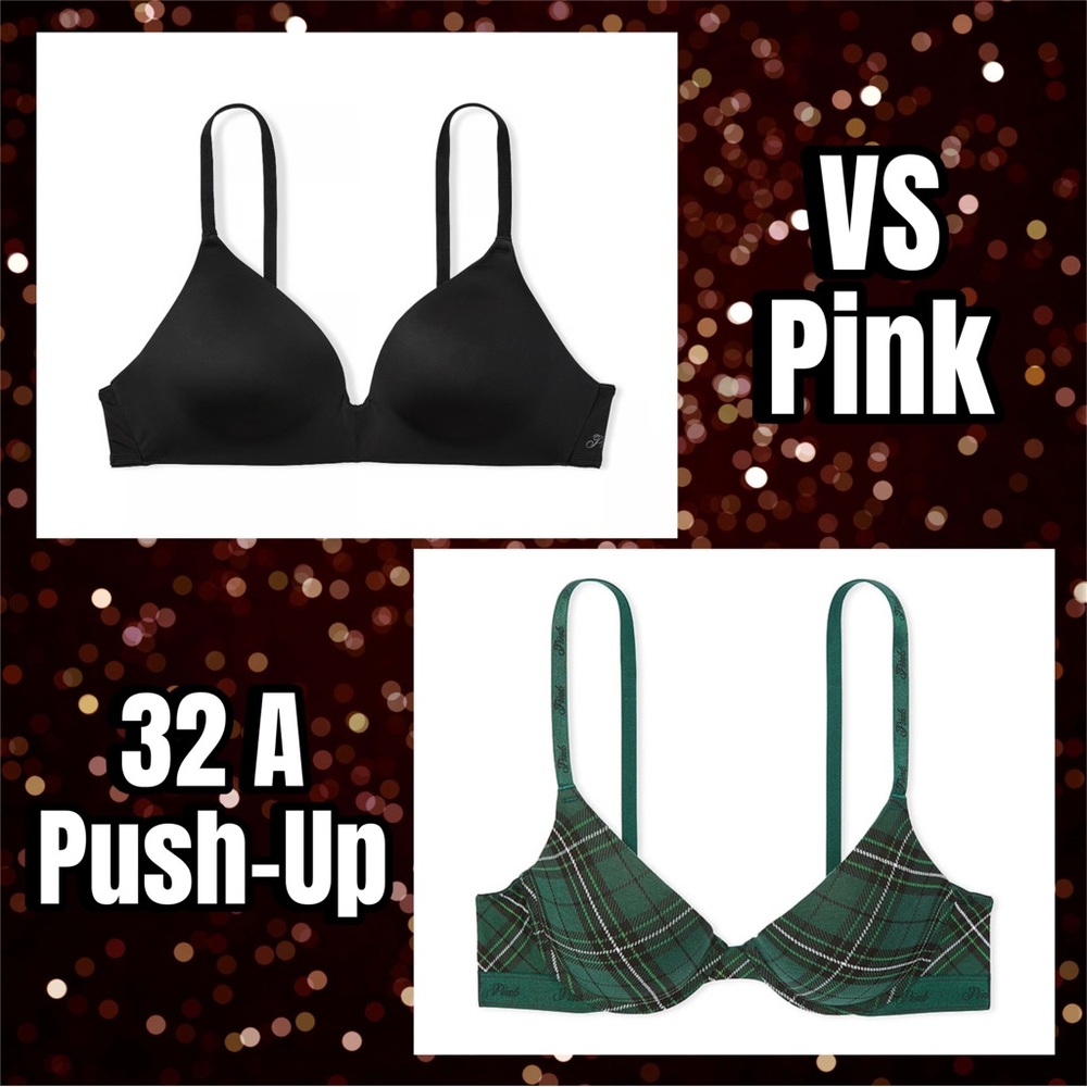 PINK Victoria's Secret 32A Push-Up Bra Bundle NWOT